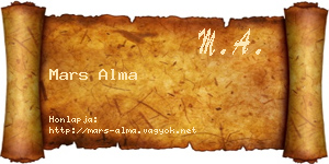 Mars Alma névjegykártya